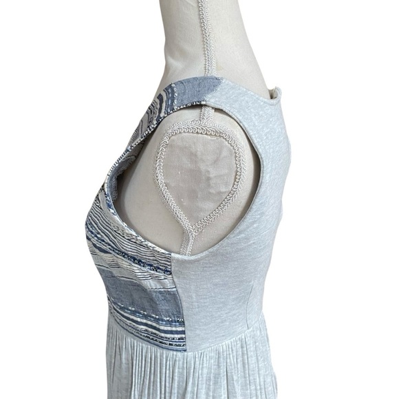 Anthropologie Dolan Left Coast Blue-Gray Embroidered High-Low Dress Size S Boho - Picture 7 of 15